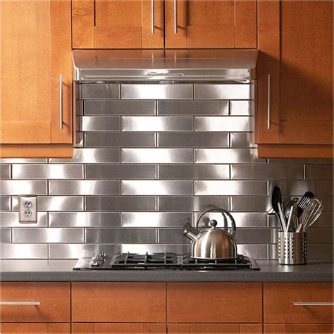 sheet metal backsplash ideas|decorative stainless steel backsplashes.